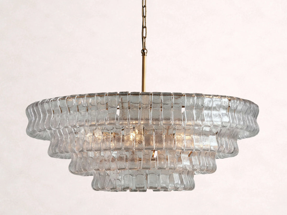 Ghiaccio Glass Round Chandelier
