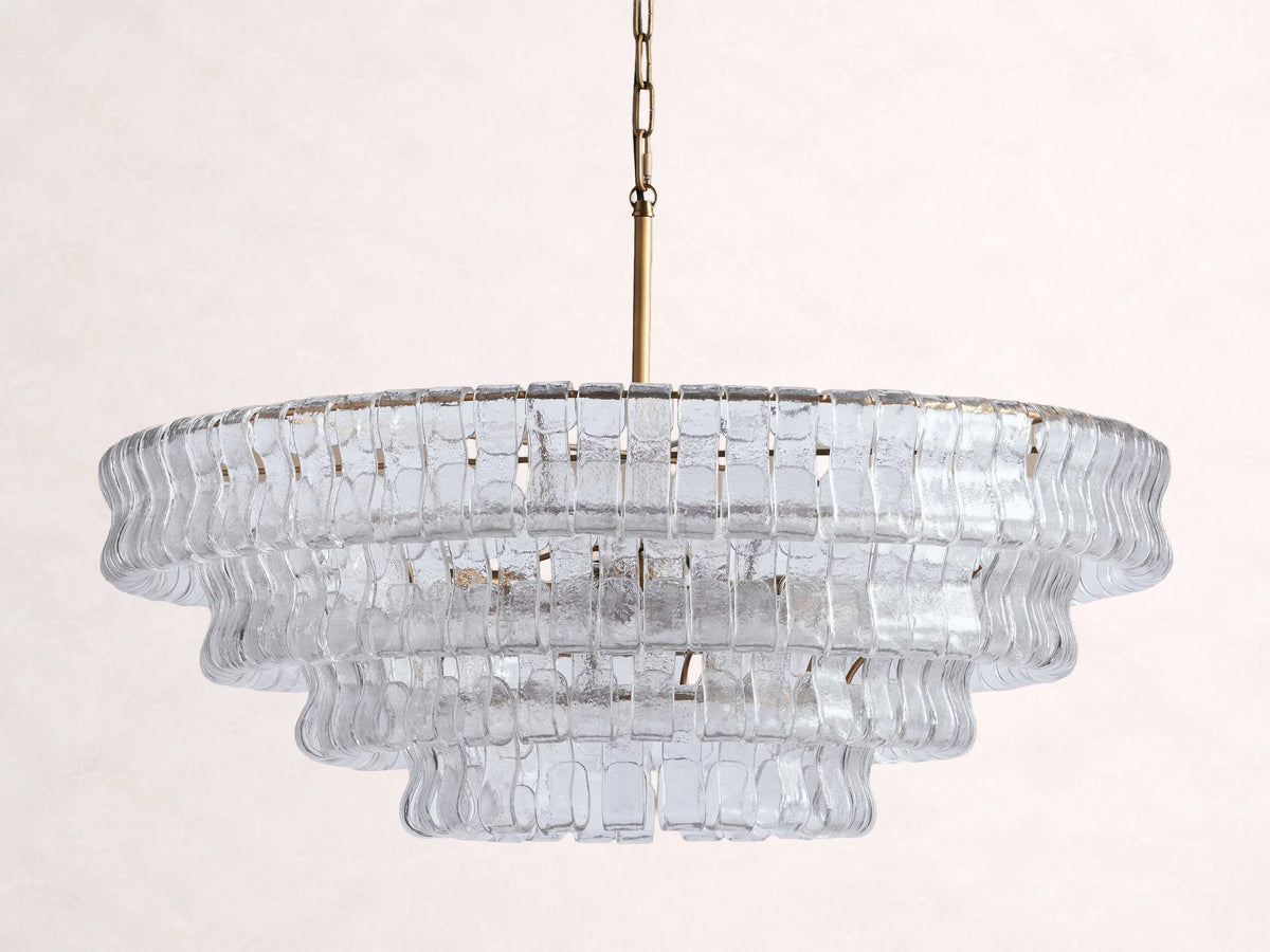 Ghiaccio Glass Round Chandelier