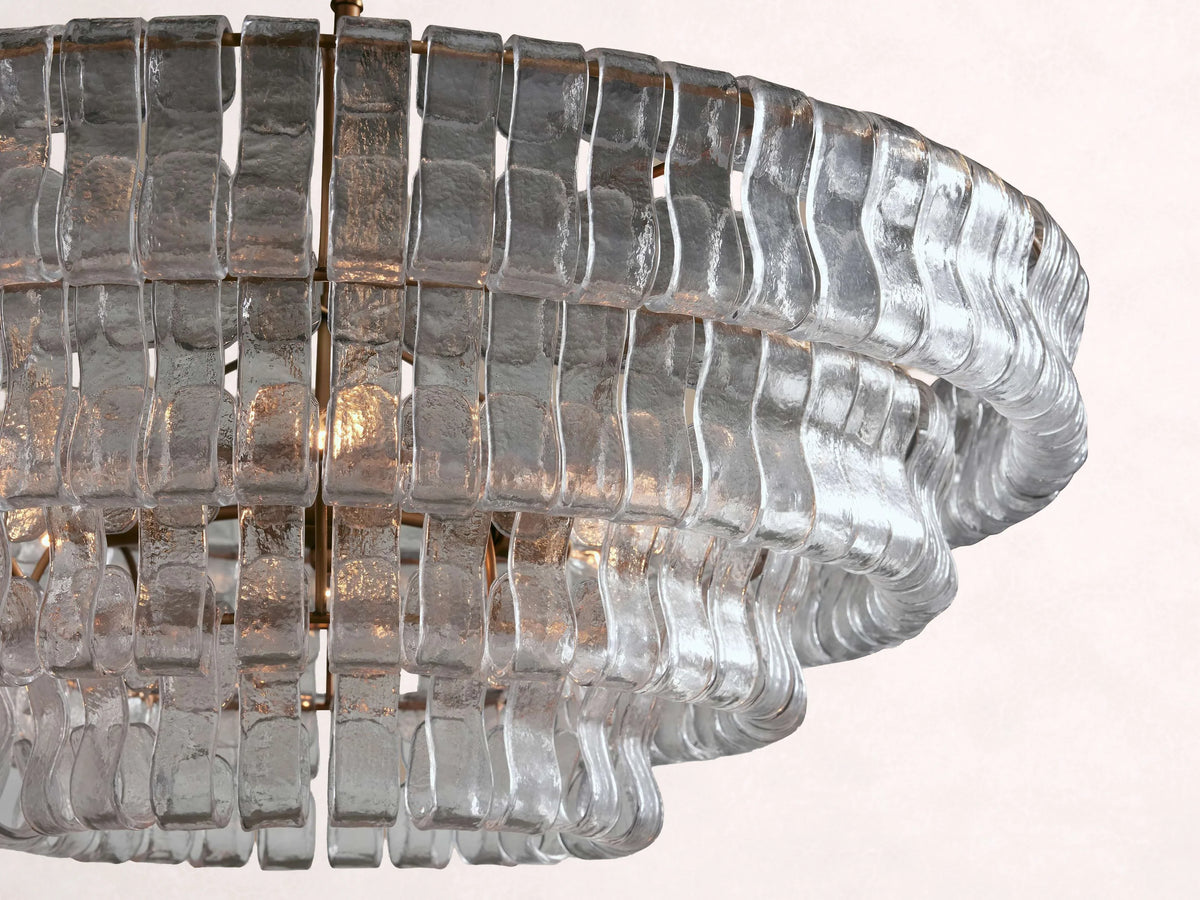 Ghiaccio Glass Round Chandelier