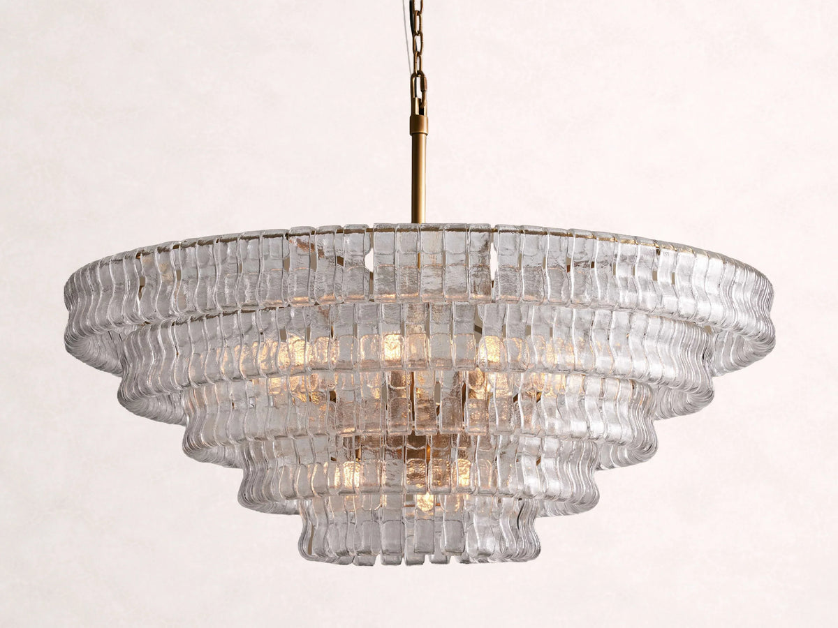 Ghiaccio Glass Round Chandelier