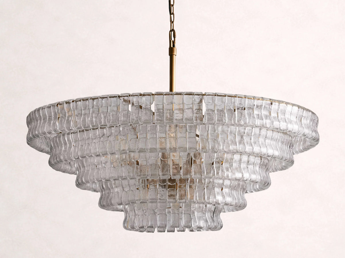 Ghiaccio Glass Round Chandelier