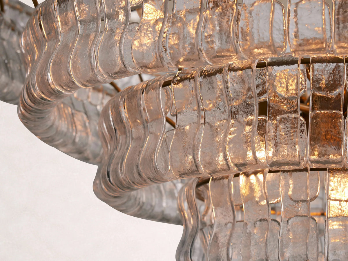 Ghiaccio Glass Round Chandelier
