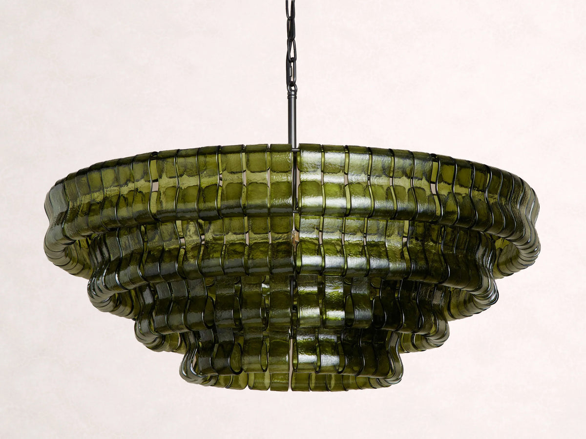Ghiaccio Glass Round Chandelier