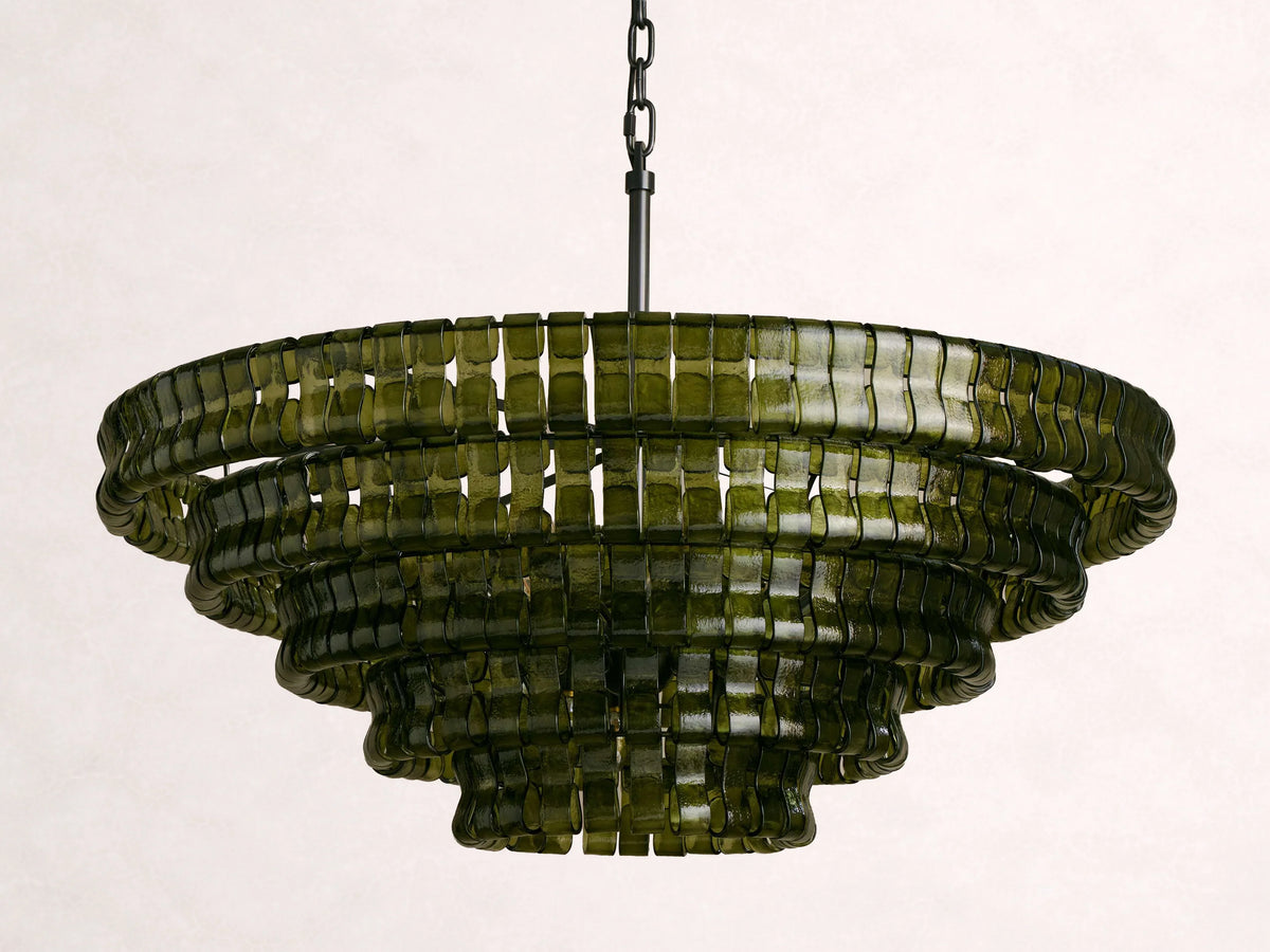 Ghiaccio Glass Round Chandelier