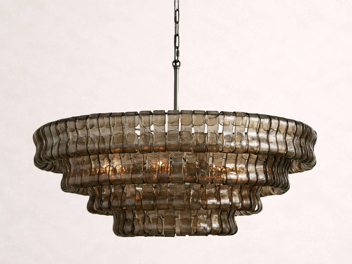 Ghiaccio Glass Round Chandelier