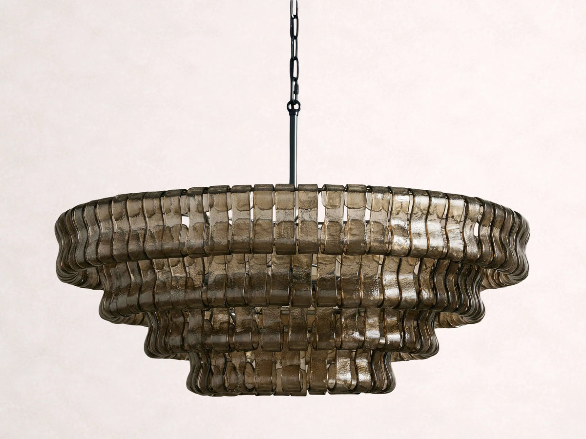 Ghiaccio Glass Round Chandelier