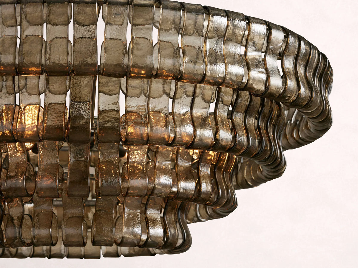 Ghiaccio Glass Round Chandelier