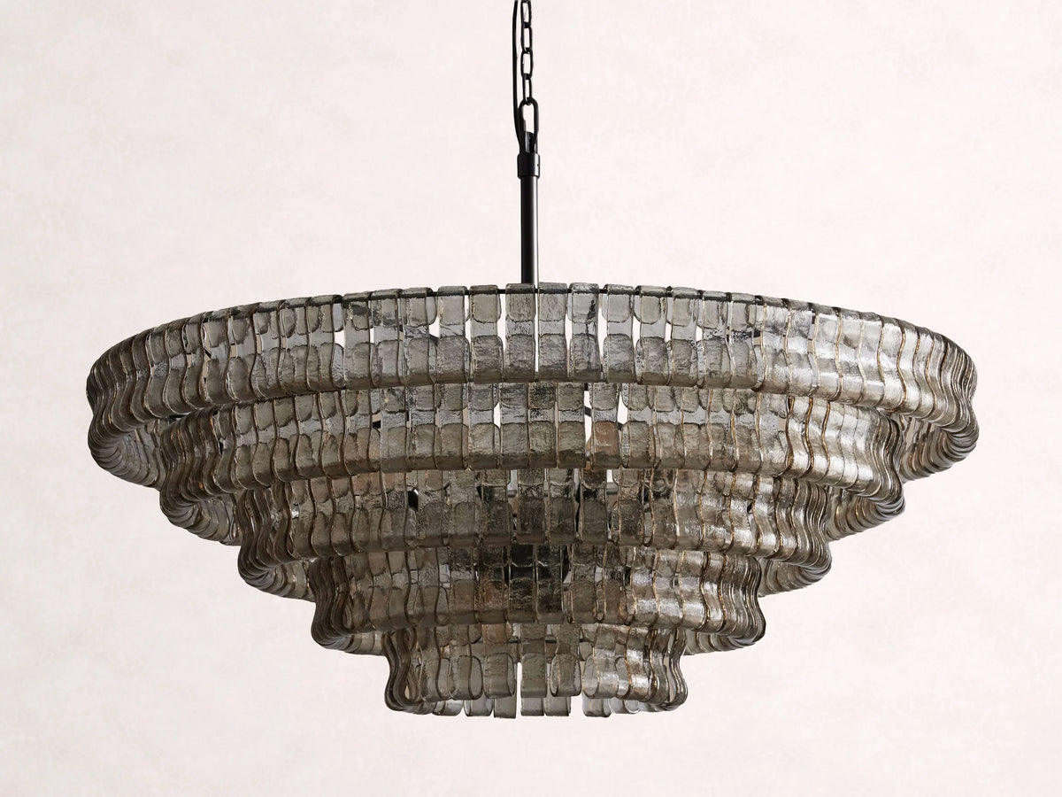 Ghiaccio Glass Round Chandelier