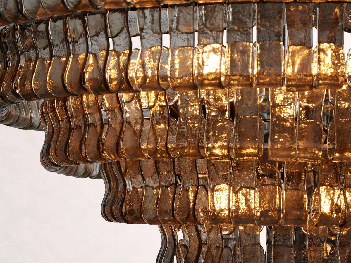 Ghiaccio Glass Round Chandelier