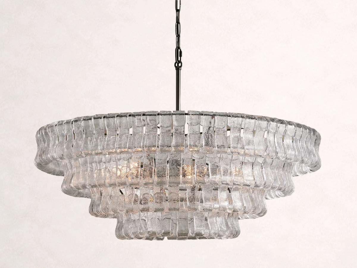 Ghiaccio Glass Round Chandelier
