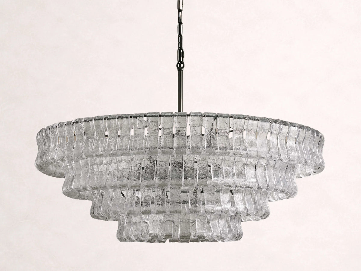 Ghiaccio Glass Round Chandelier