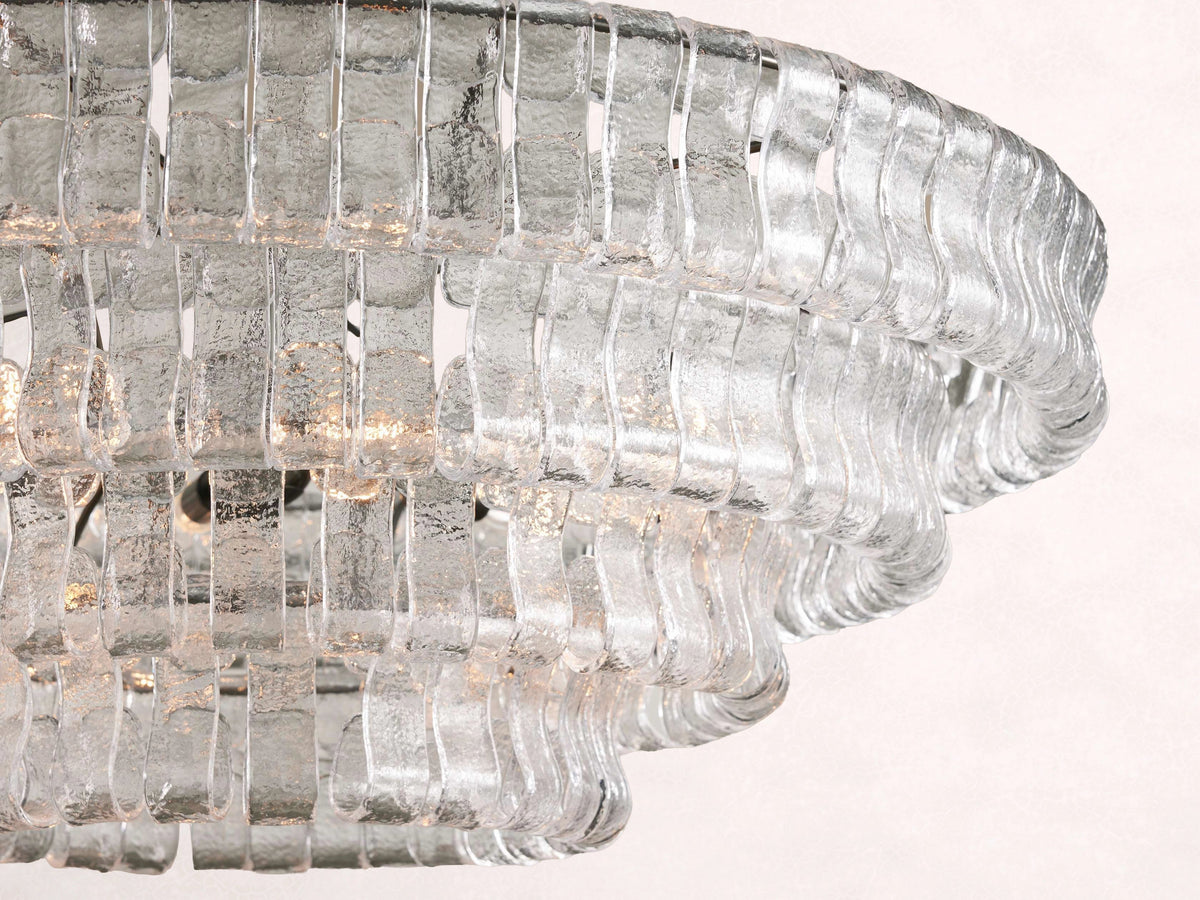 Ghiaccio Glass Round Chandelier