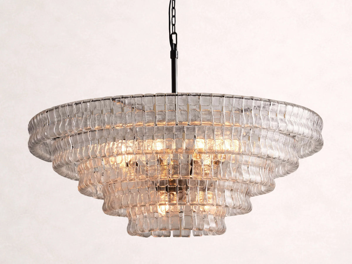 Ghiaccio Glass Round Chandelier