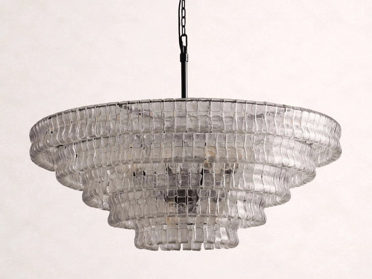 Ghiaccio Glass Round Chandelier