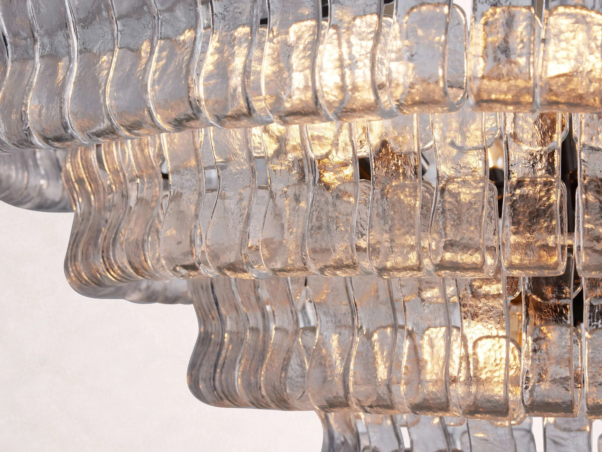 Ghiaccio Glass Round Chandelier