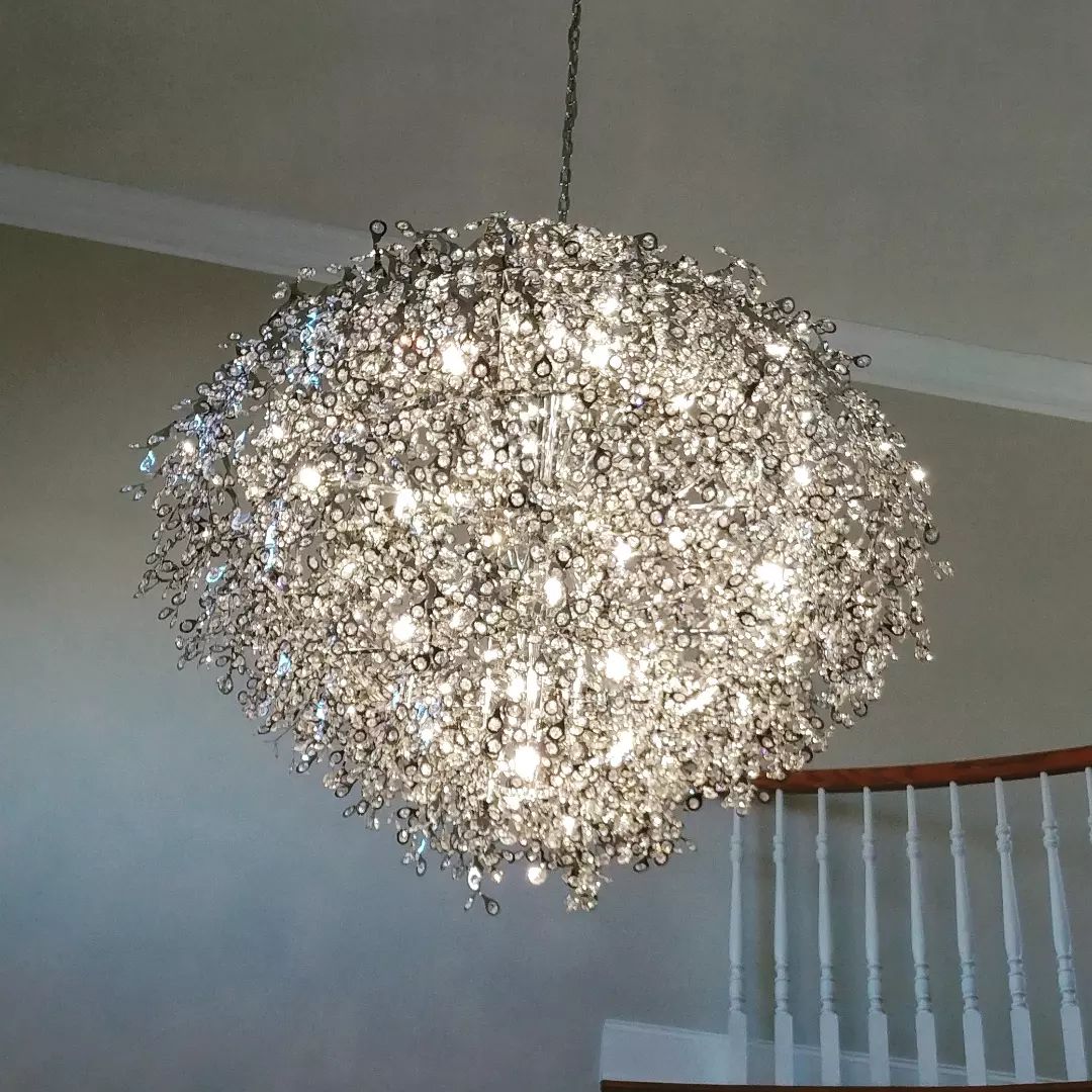 Modern 10 / 13 / 21-Light Gyroscopic Chrome Pendant Light Fixtures for Dining Room / living Room