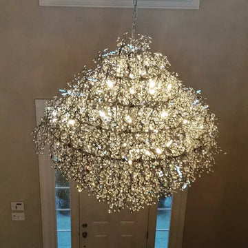 Modern 10 / 13 / 21-Light Gyroscopic Chrome Pendant Light Fixtures for Dining Room / living Room