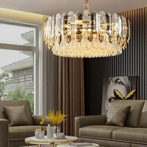 Luxury Smoke Gray K9 Crystal Chandeliers for Dining Room / living Room