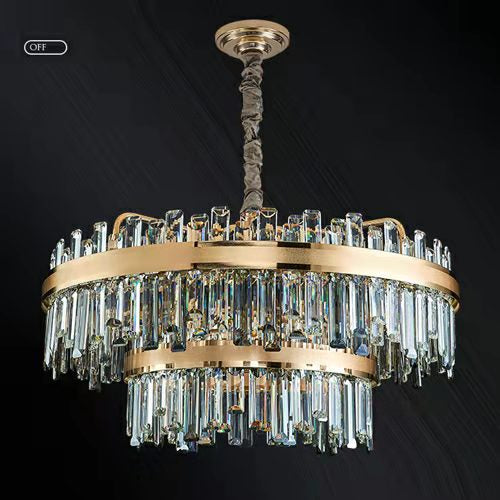 Modern Round / rectangular Crystal Chandelier Collection for Living Room / hallway / dining / bedroom