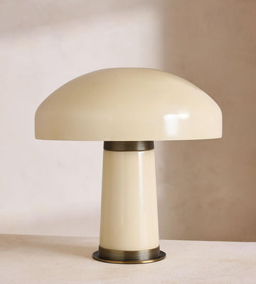 Cream Glass Dome Table Lamp - Erhaus product image 1