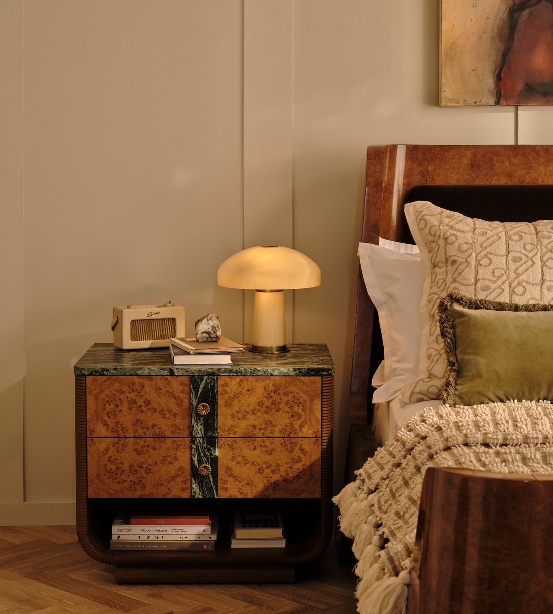 Cream Glass Dome Table Lamp - Erhaus product image 3