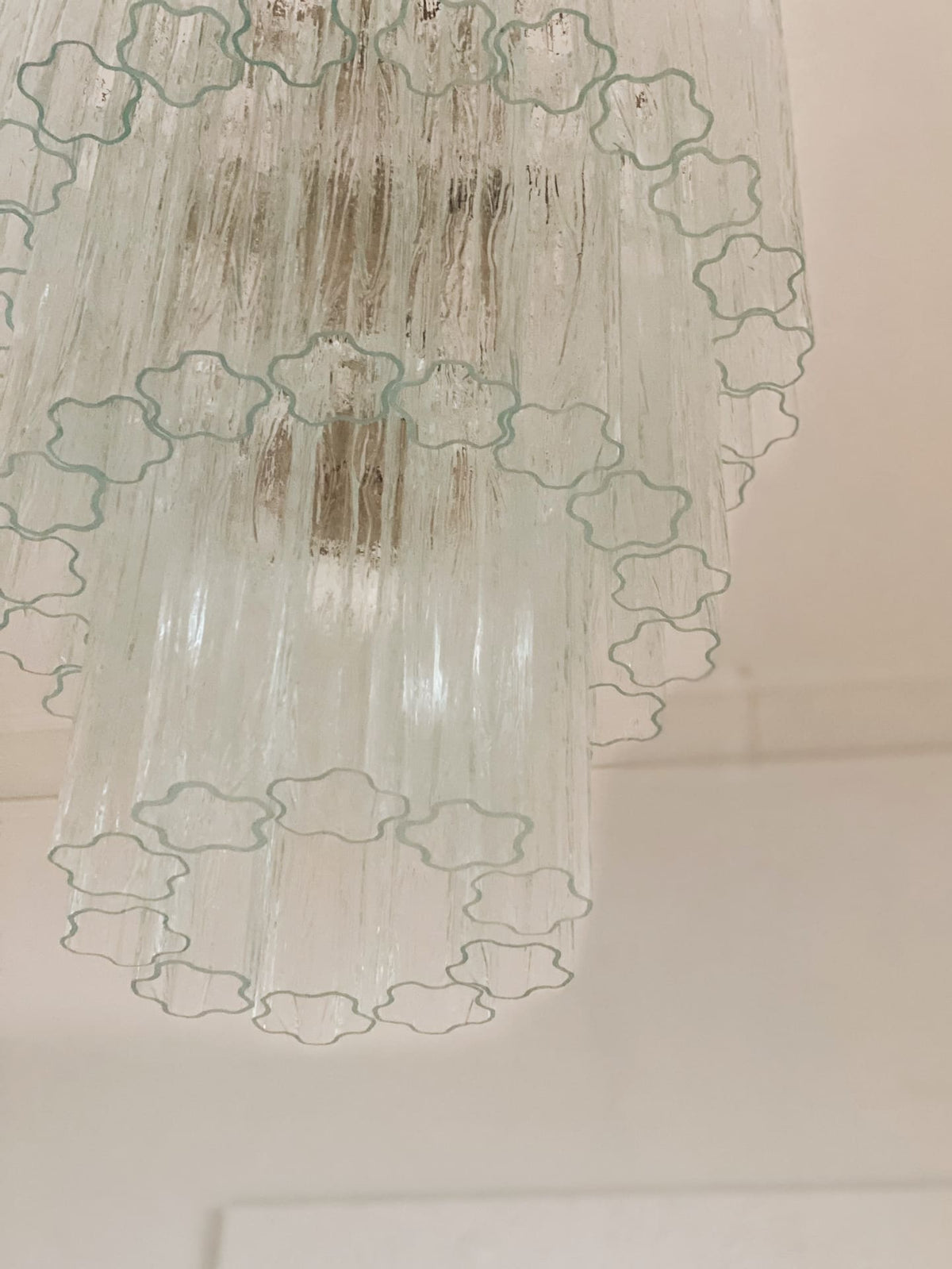 Murano Glass Chandelier – 52 Tubes – Transparent