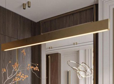 Nordic Minimalism Long Dining Table Pendant Light Antique Gold LED Creative Light for Kitchen Island / bar