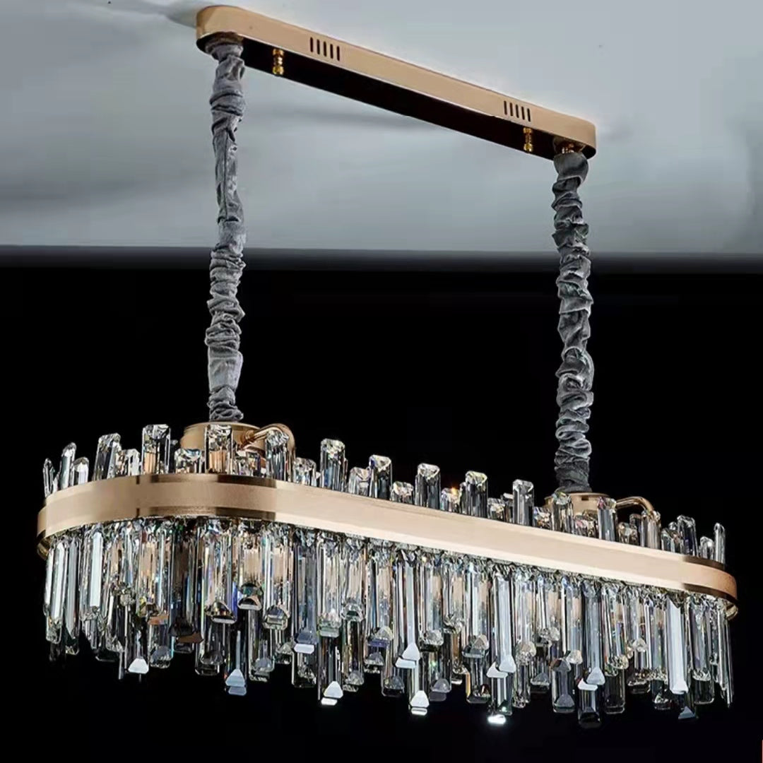 Modern Round / rectangular Crystal Chandelier Collection for Living Room / hallway / dining / bedroom