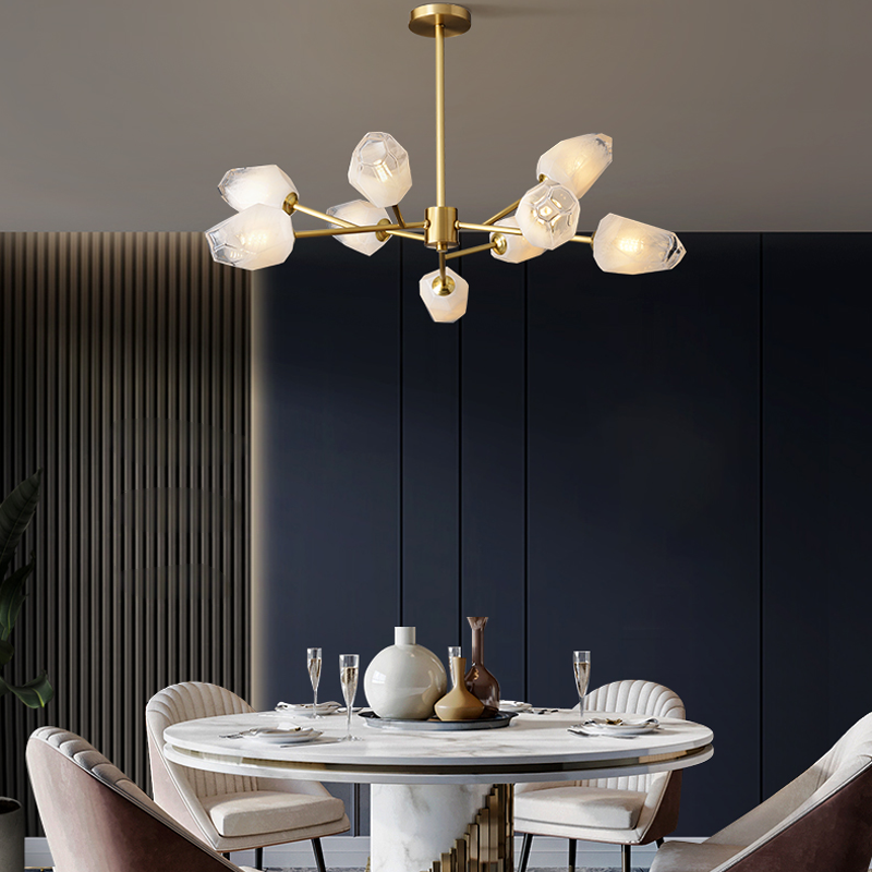 Mandy Modern Art Glass Lampshade Chandelier for Living Room