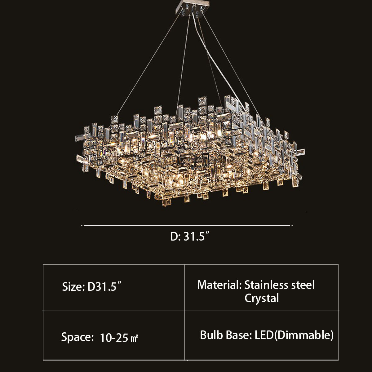New Italian Style Light Luxury Villa Duplex Designer Luxury Crystal Chandelier for Dining / living Room /