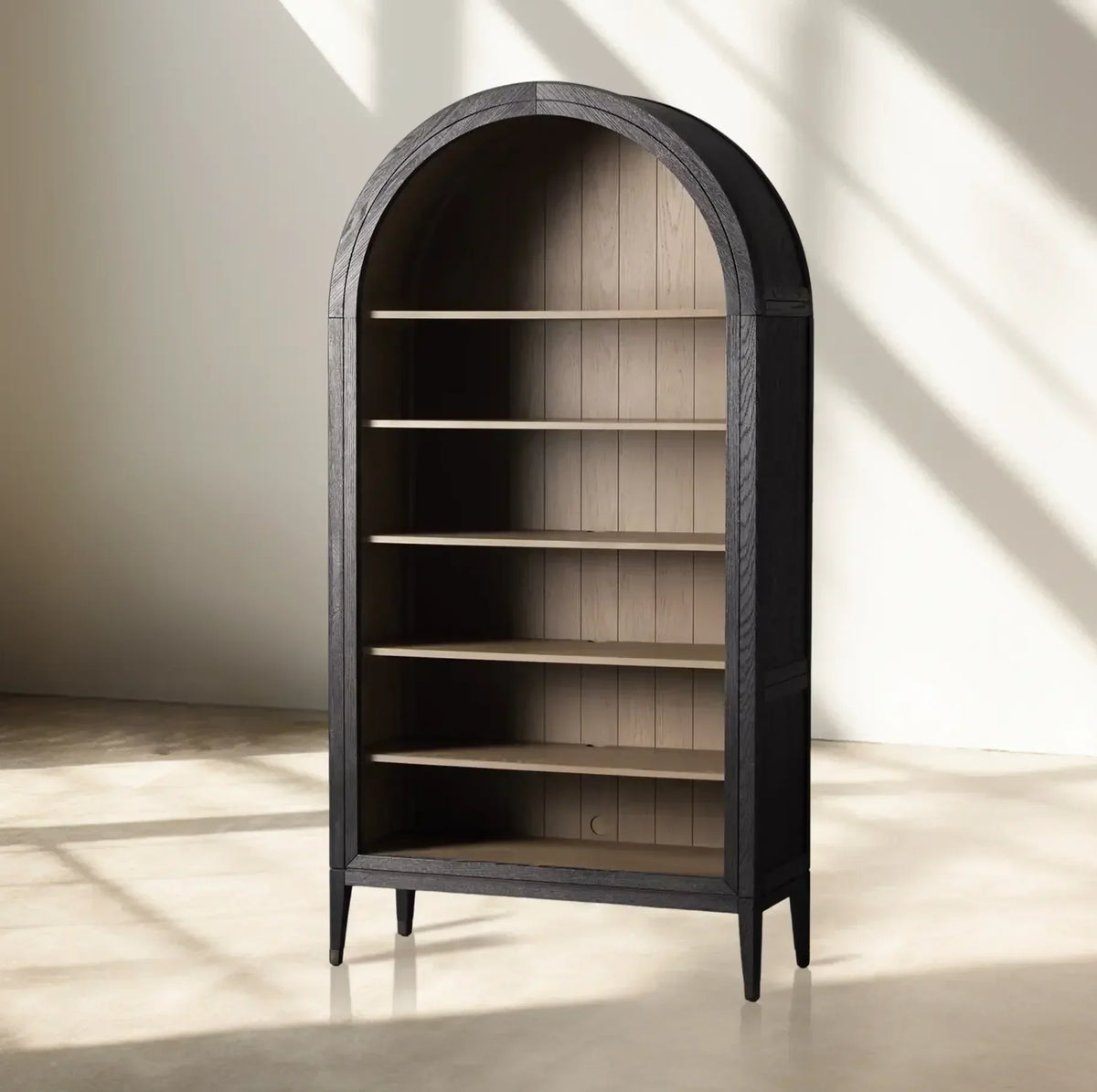 Hattie Open Bookcase in Oak 36-Inchw 46-Inchw