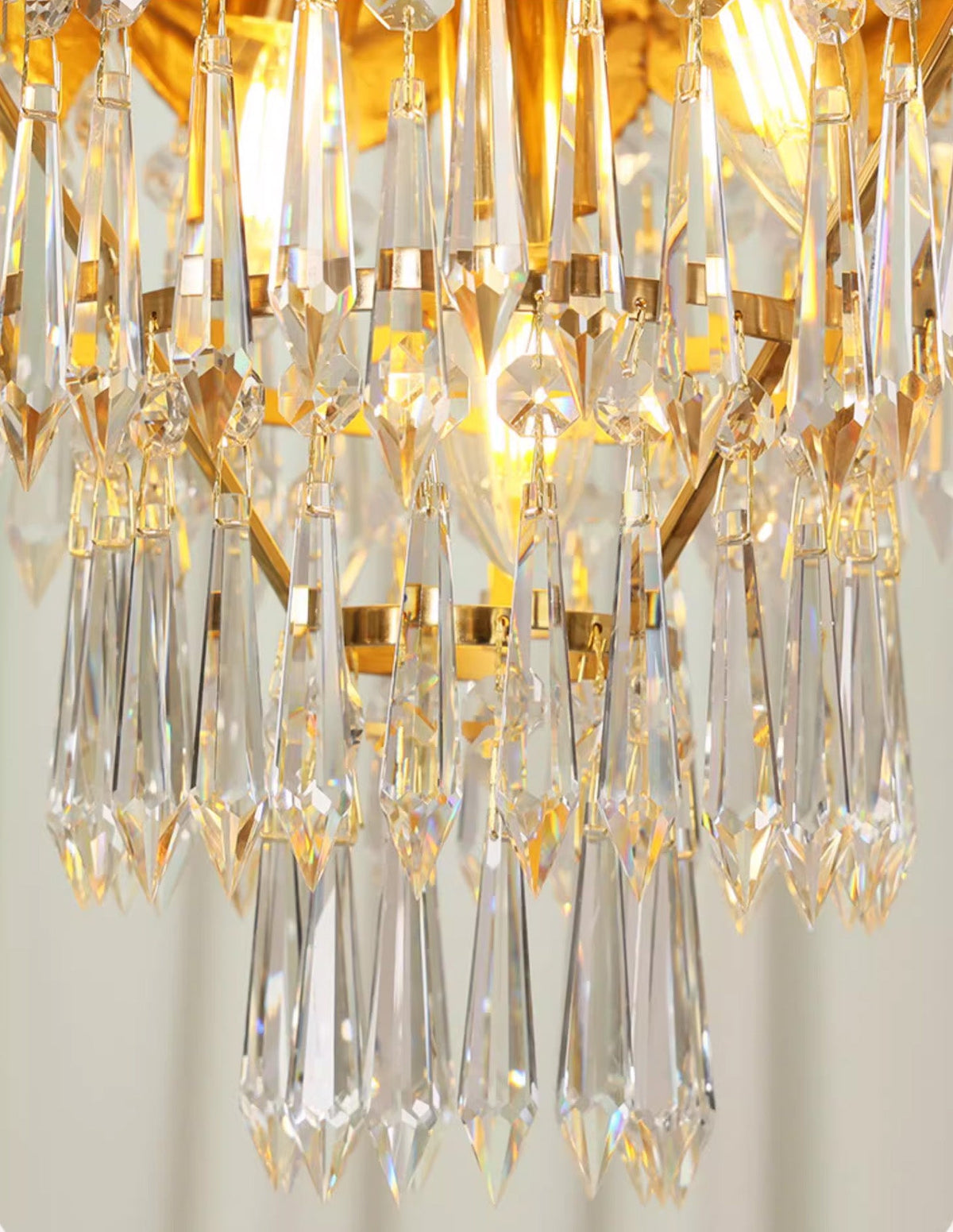 35 Inch Linear Chandelier Antique Copper and Crystal Kitchen Island Chandelier