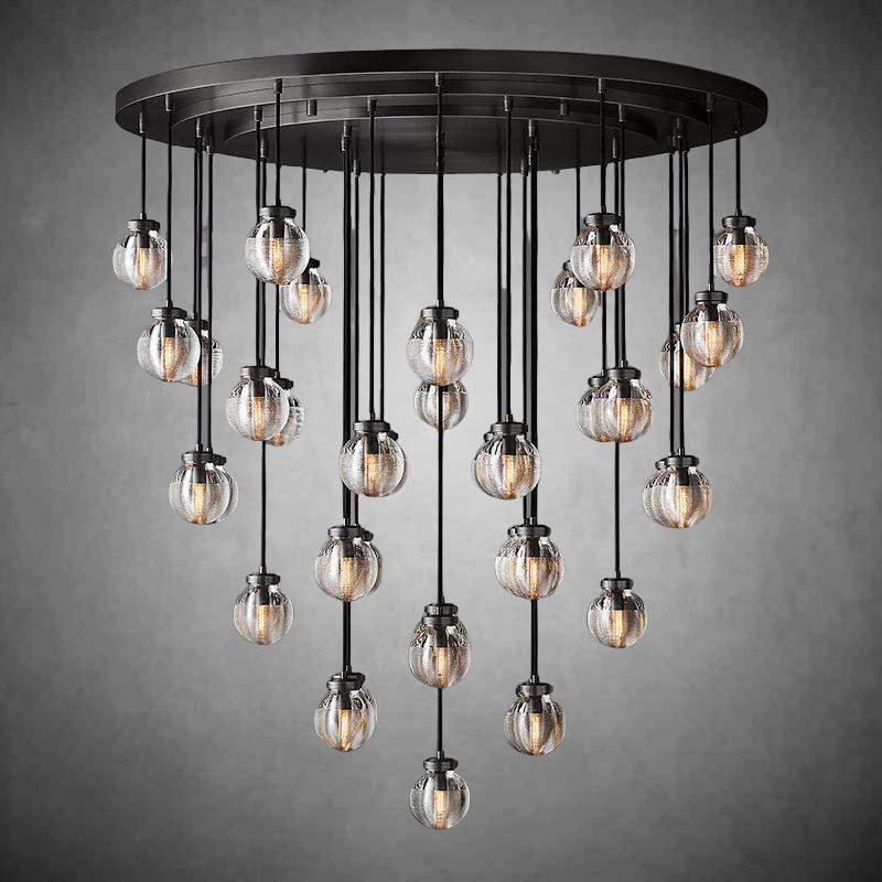 Pearls Round Chandelier 48"