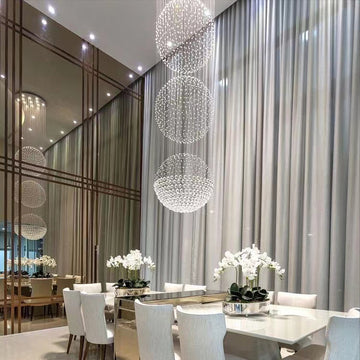 Extra Large Modern Three Balls Ceiling Crystal Chandelier for Staircase / big-Foyer, Living Room