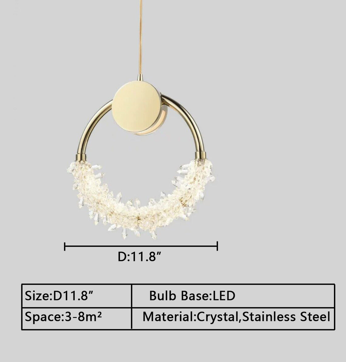 Modern Crystal Butterfly Pendant Light with Gold / chrome Finish Stainless Steel Frame LED