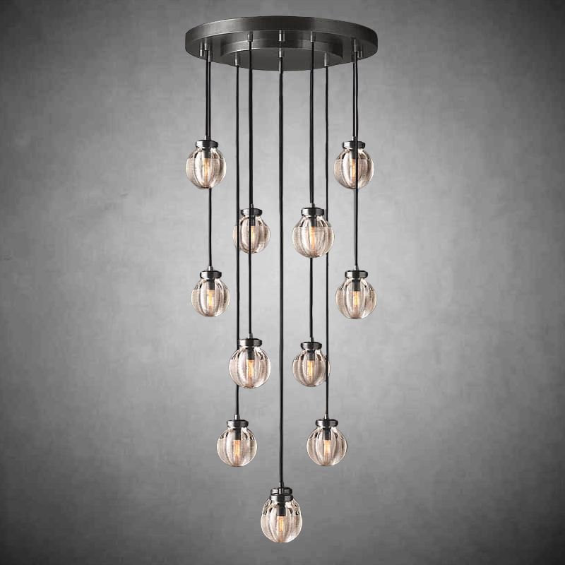 Pearls Round Chandelier 22"