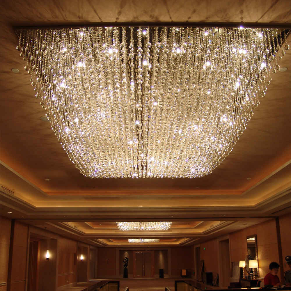 7 Layes Square Crystal Chandeliers