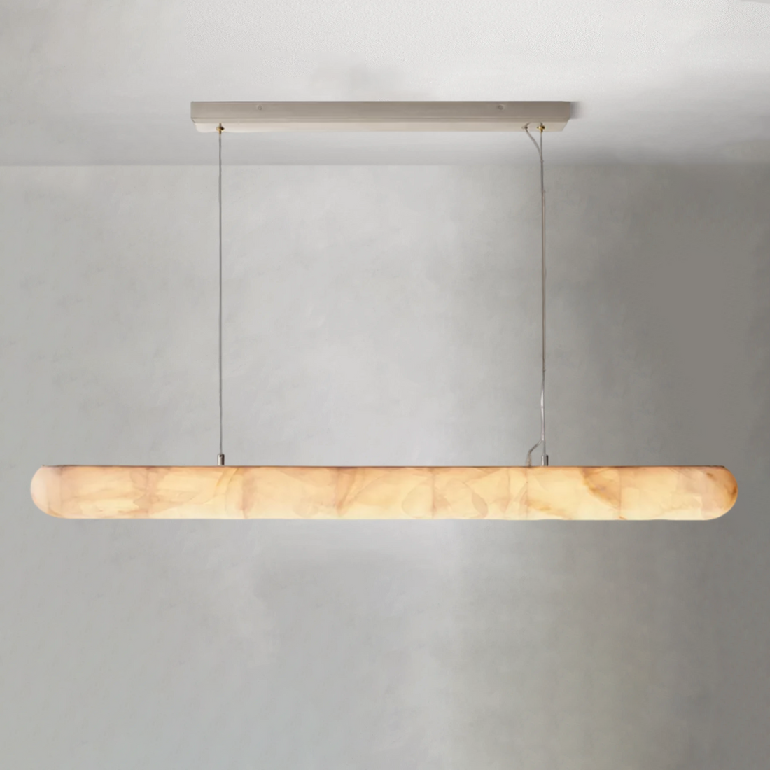 Rivaga Lisse Alabaster Linear Chandelier 60" 80"
