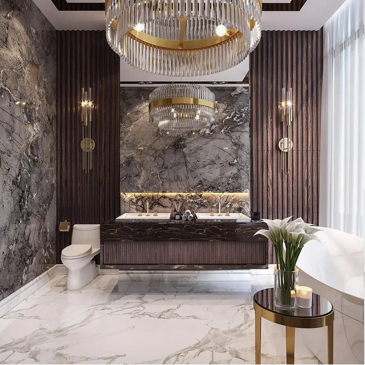 Modern Round Crystal Chandelier for Living Room / bedroom