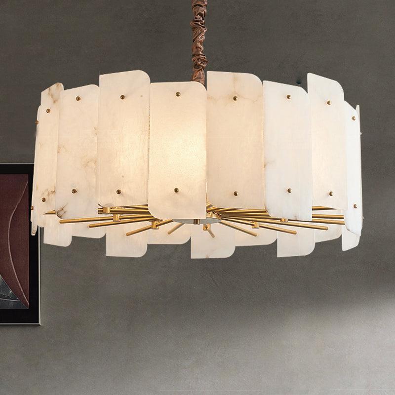 Alabaster Lorry Round Chandelier 20-Inch31"