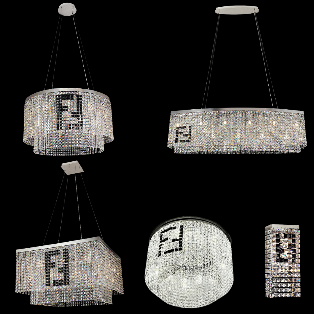Designer Style Crystal Chandelier Elegant Round Ceiling Lighting for Living / Dining Room