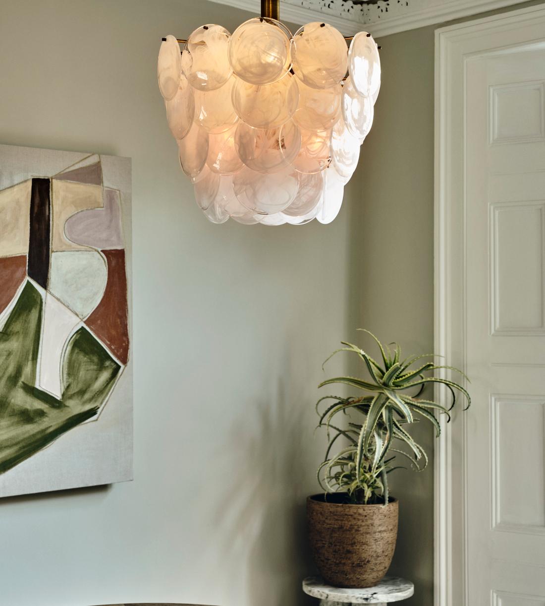 Elba Glass Chandelier 21.7-Inchw