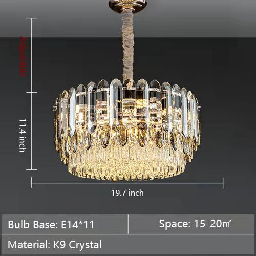 Luxury Smoke Gray K9 Crystal Chandeliers for Dining Room / living Room