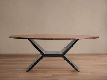 Jacob Oval Dining Table with Vertex Base
