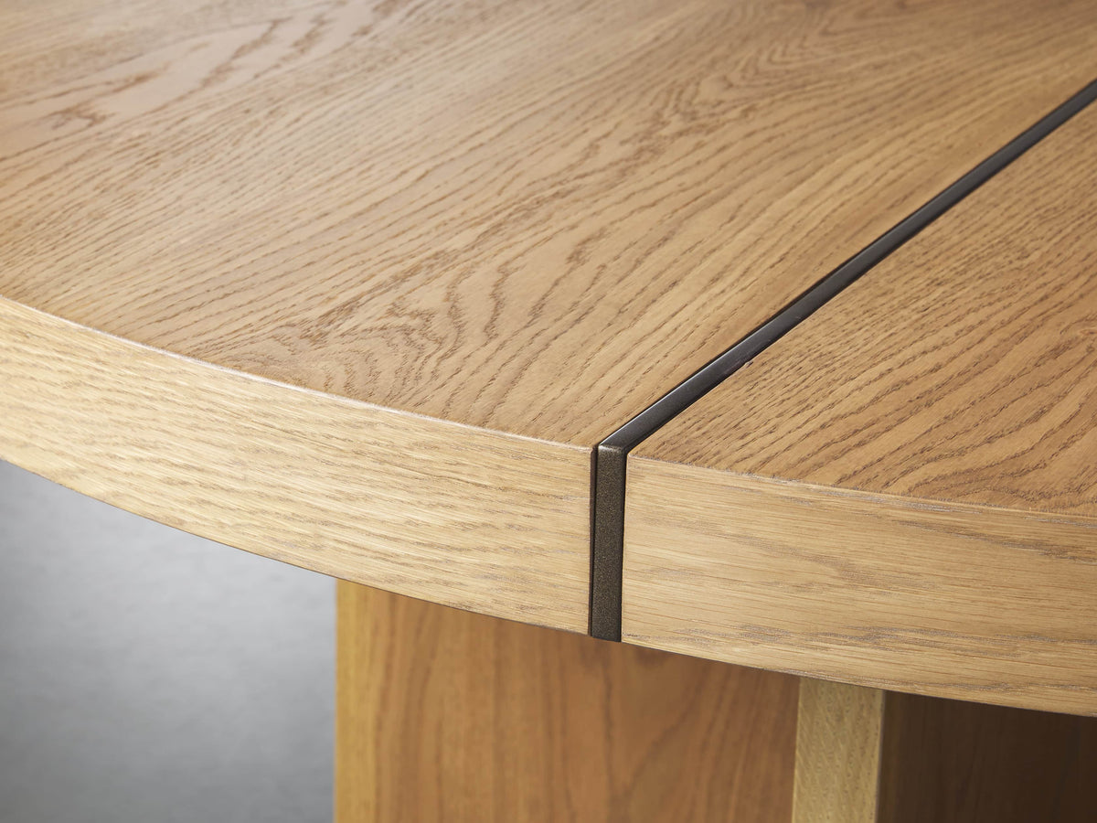 Mihaela 60-InchRound Dining Table in Vin Alb