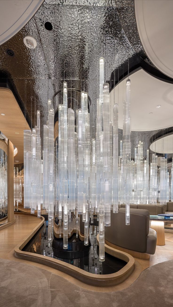 Modern Stick Clear Glass Divider for Living Room / hotel / restaurant