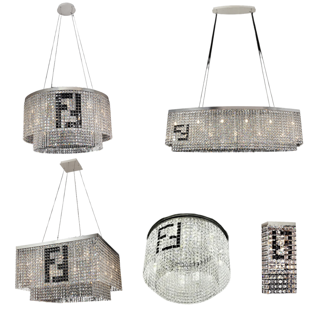 Designer Style Crystal Chandelier Elegant Round Ceiling Lighting for Living / Dining Room