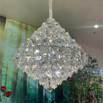 Luxury Cone Crystal Chandelier for Living Room / bedroom / bathroom