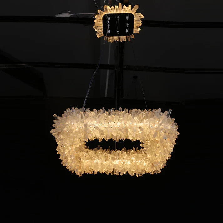 Modern Round / oval / linear / square Natural Crystal Chandelier