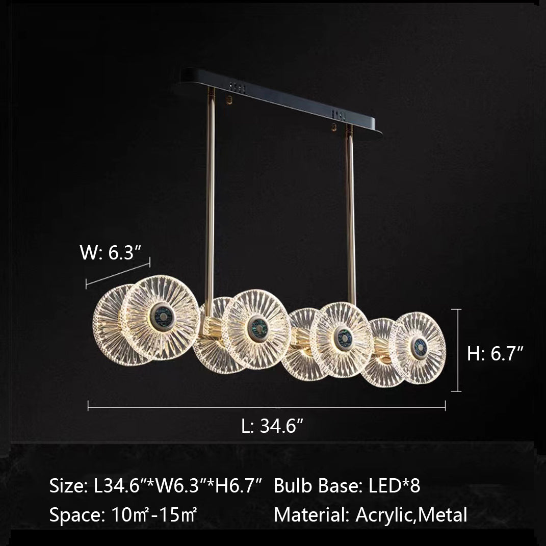 Modern Light Luxury Creative Round Acrylic Pendant Chandelier for Living / dining Room / bedroom